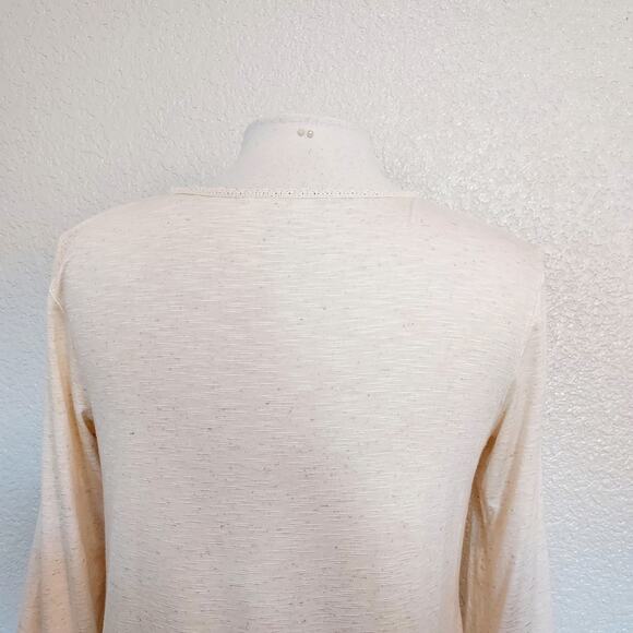Max Studio Cream Blouse w/Lace Trim Size M - Picture 8 of 14